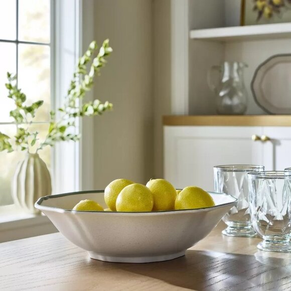 102oz Melamine Serving Bowl Green Edge - Threshold Studio McGee - Target 2025 - Picture 2 of 5